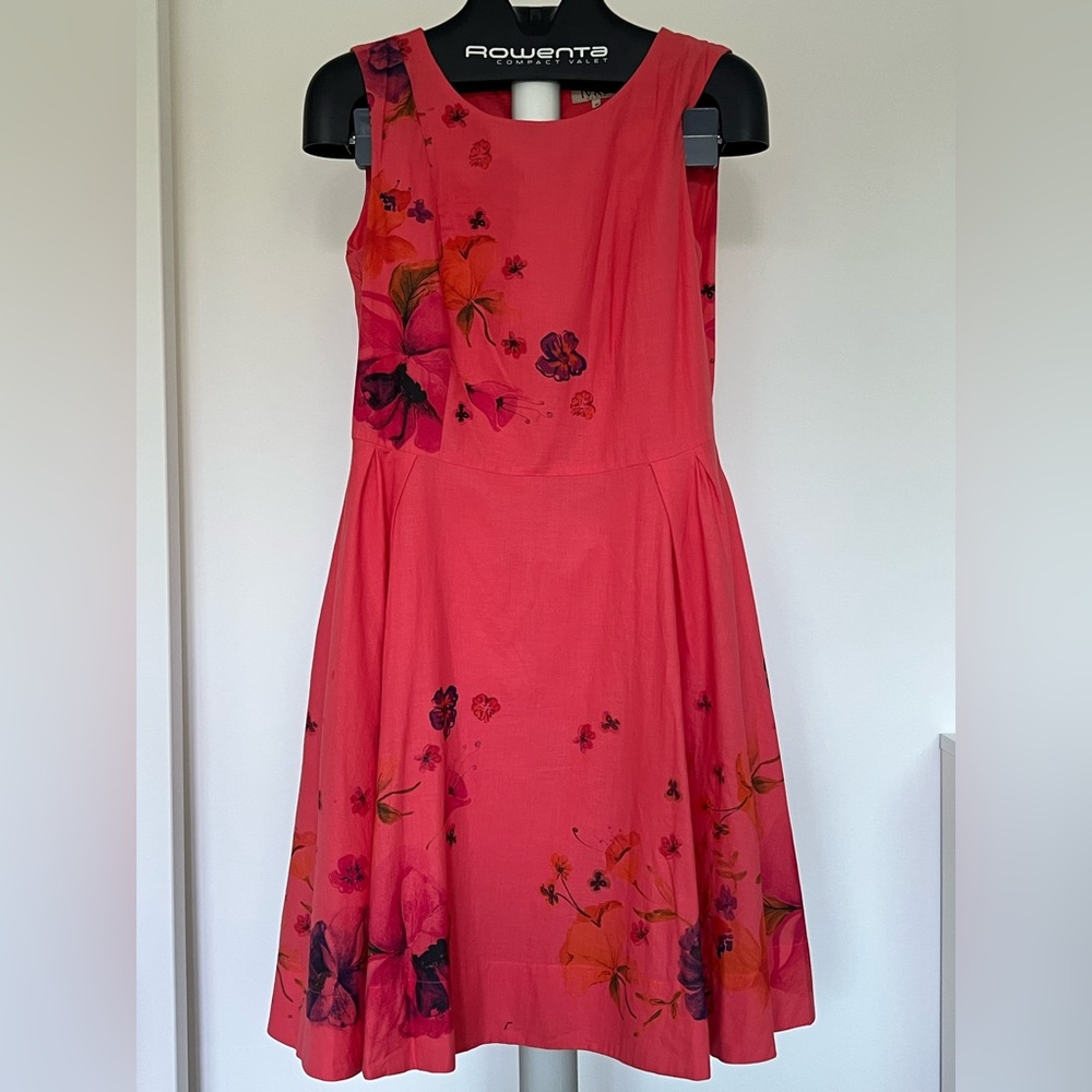 IVKO Coral Floral Midi Dress